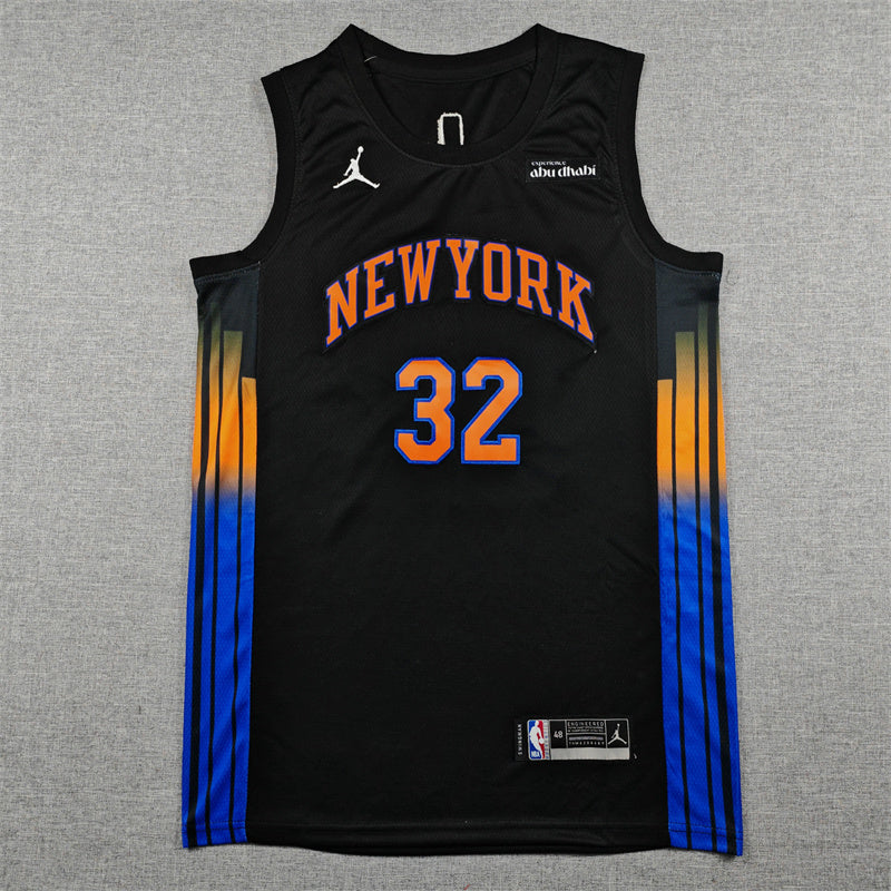 New York Knicks Association Edition Black Hardwood Jersey