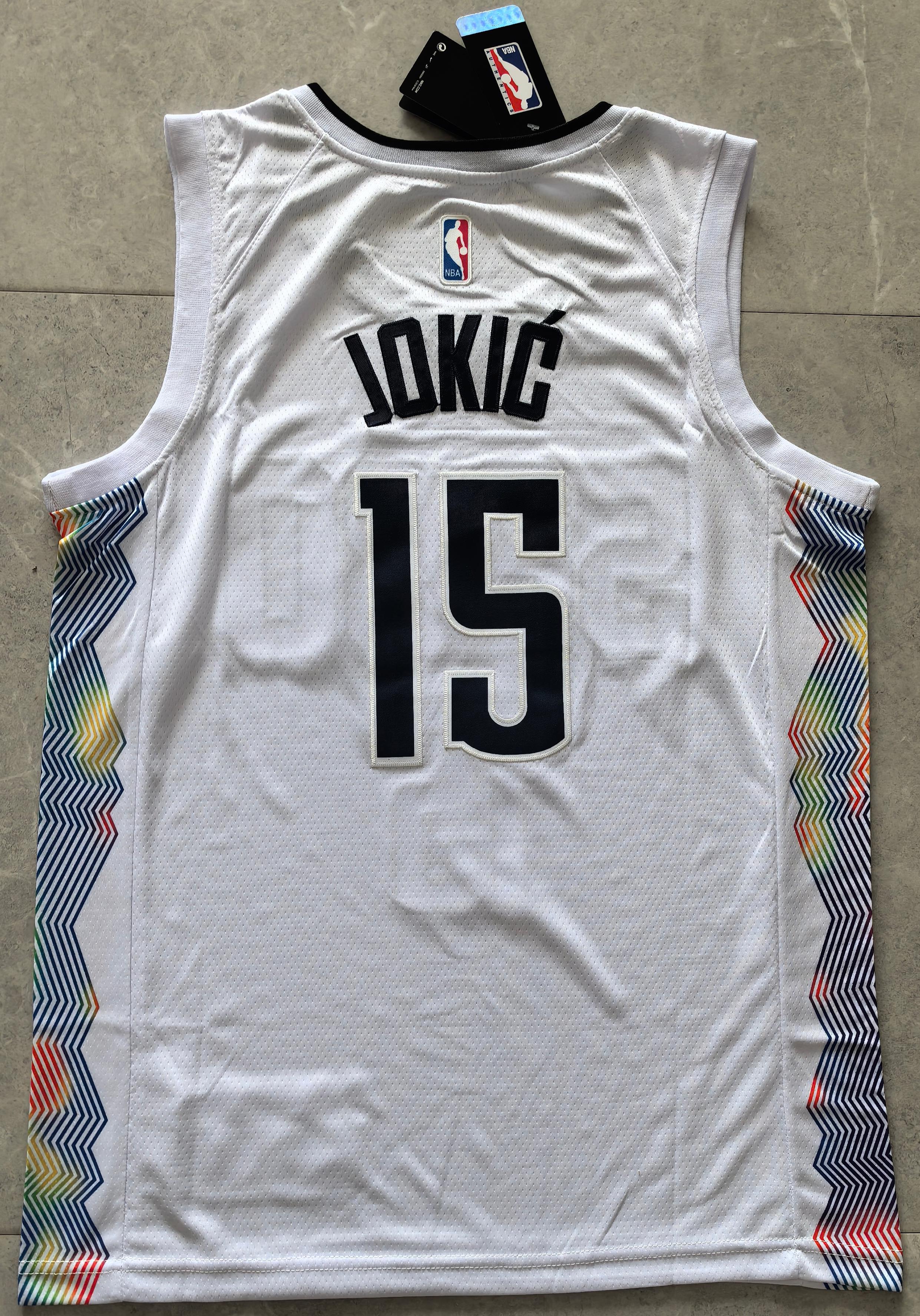 24-25 NBA Denver Nuggets #15 Nikola Jokic City Edition White Jersey
