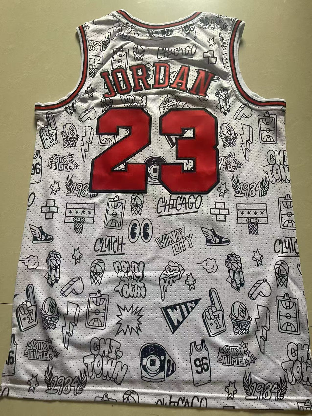 Chicago Bulls #23 Retro Print Jersey – Classic Edition