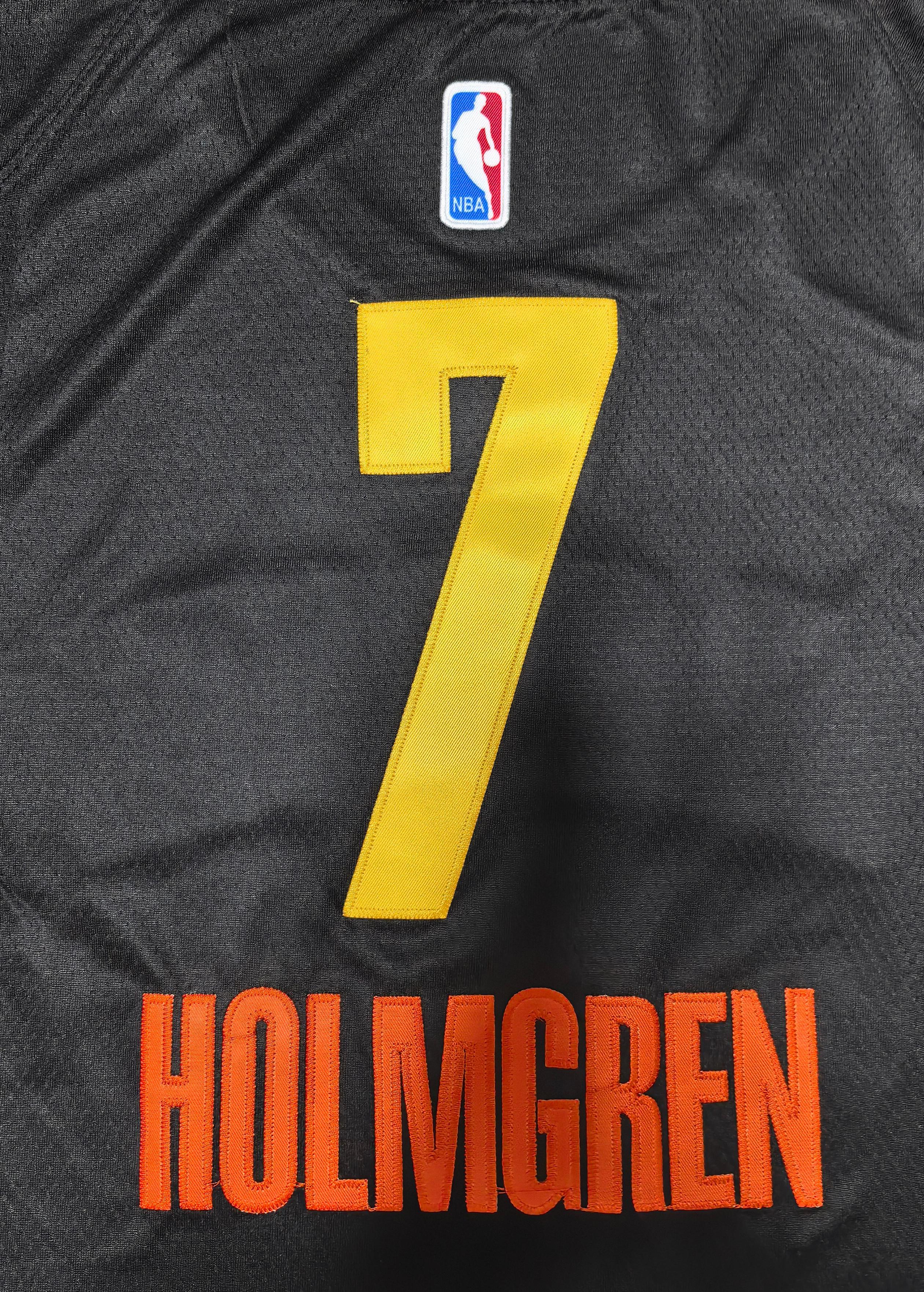 NBA Oklahoma City Thunder #7 Chet Holmgren City Edition Black Jersey