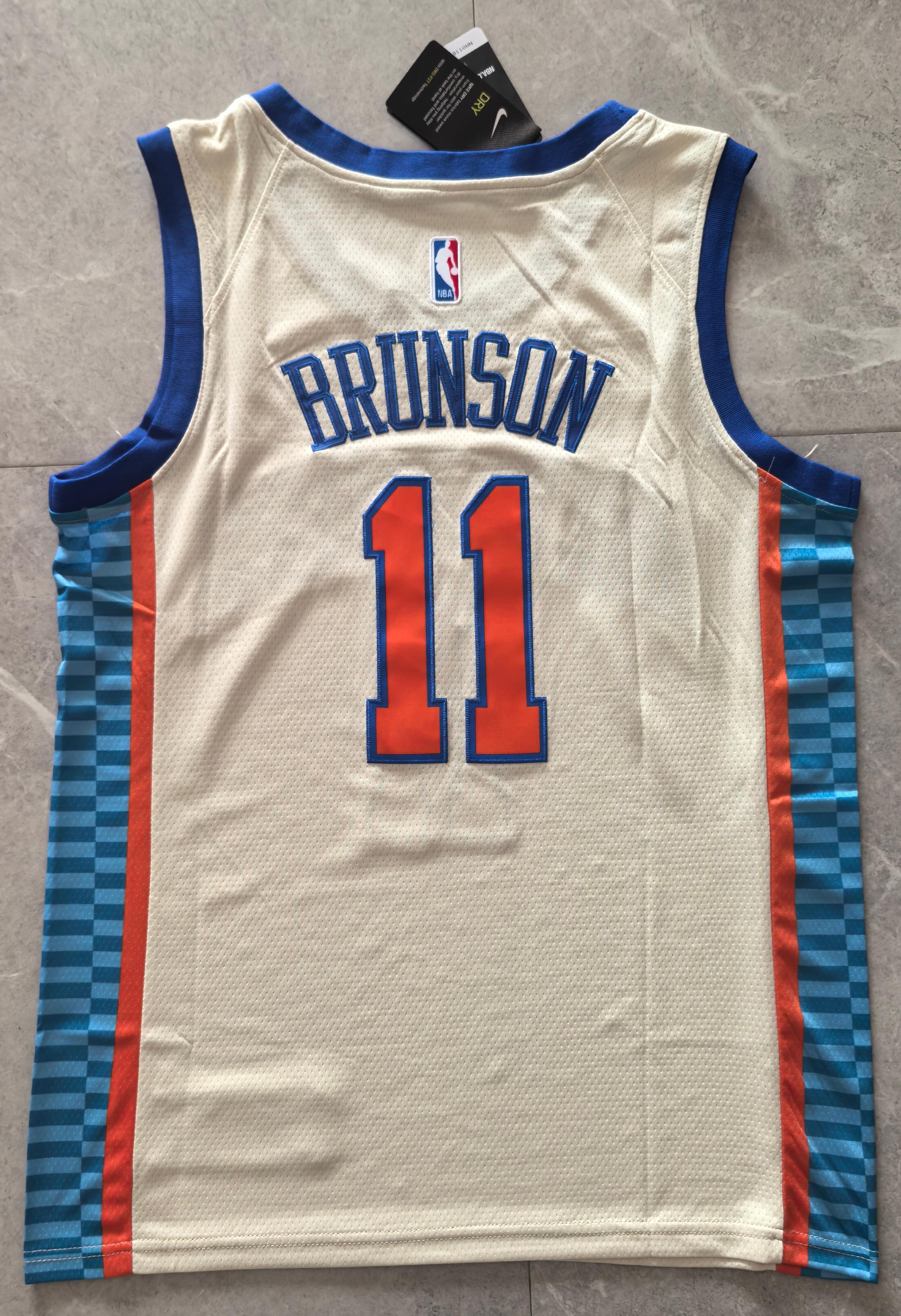 NBA New York Knicks #11 Jalen Brunson City Edition Cream White Jersey