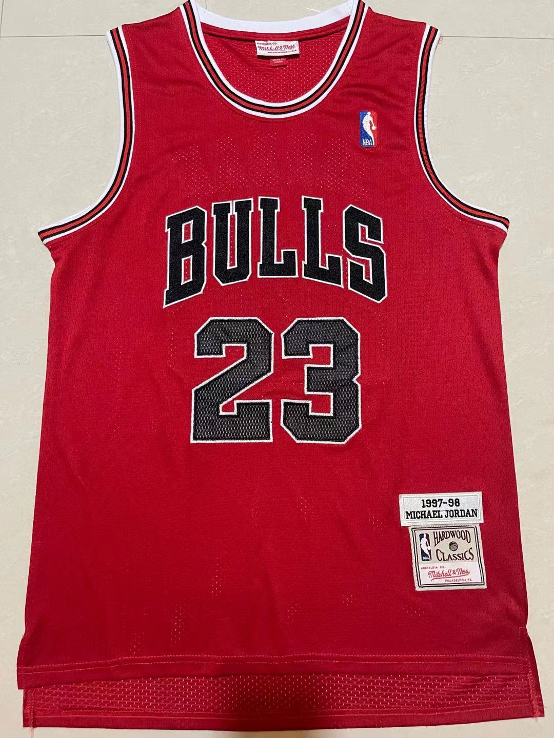 Bulls #23 Red Vintage Nike Jersey