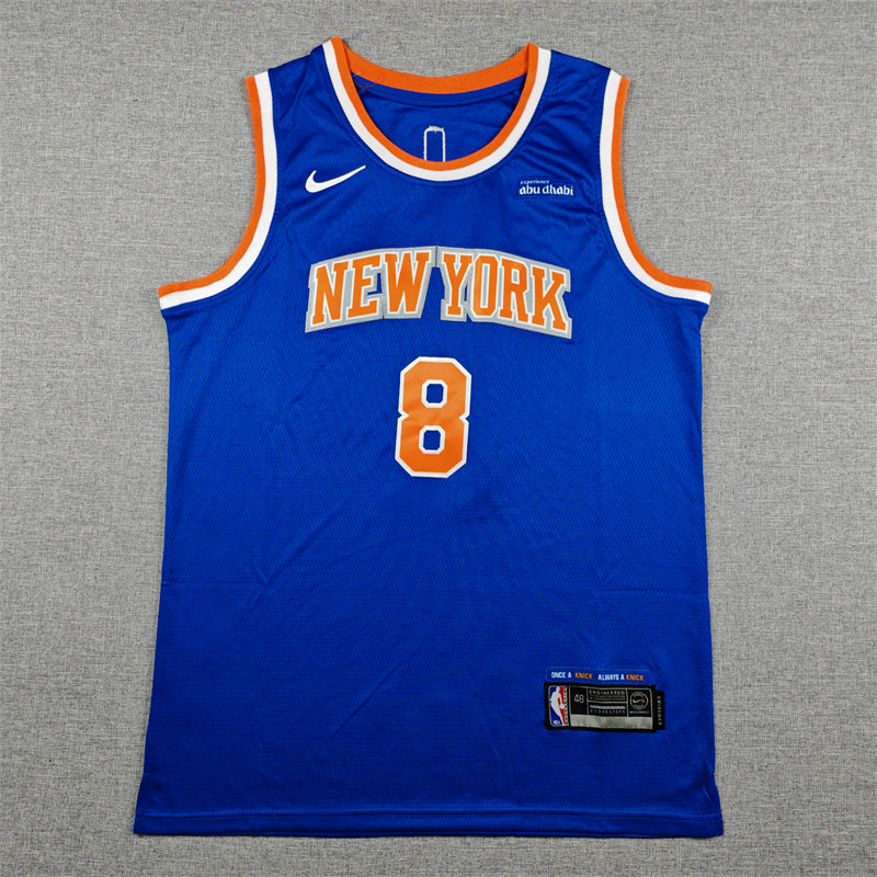 Knicks #8 Icon Edition Blue Jersey