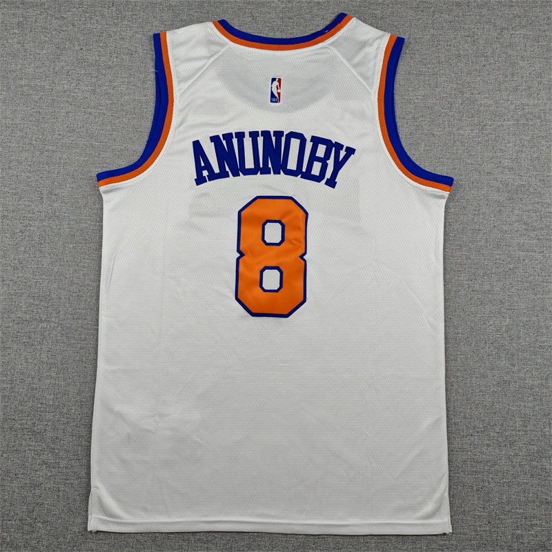 Knicks #8 Association Edition White Jersey