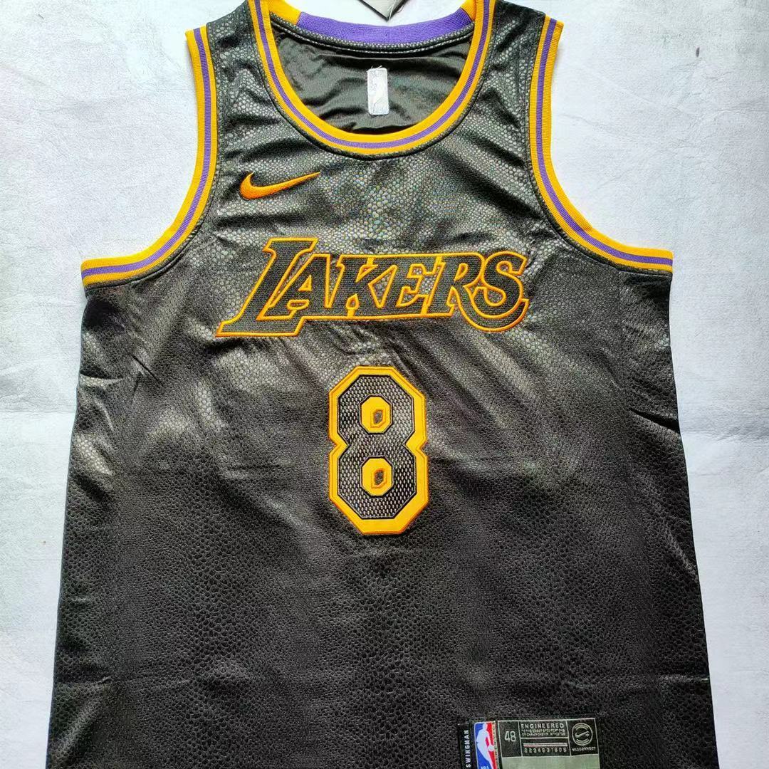 Lakers #8/#24 Snake Print Nike Jersey