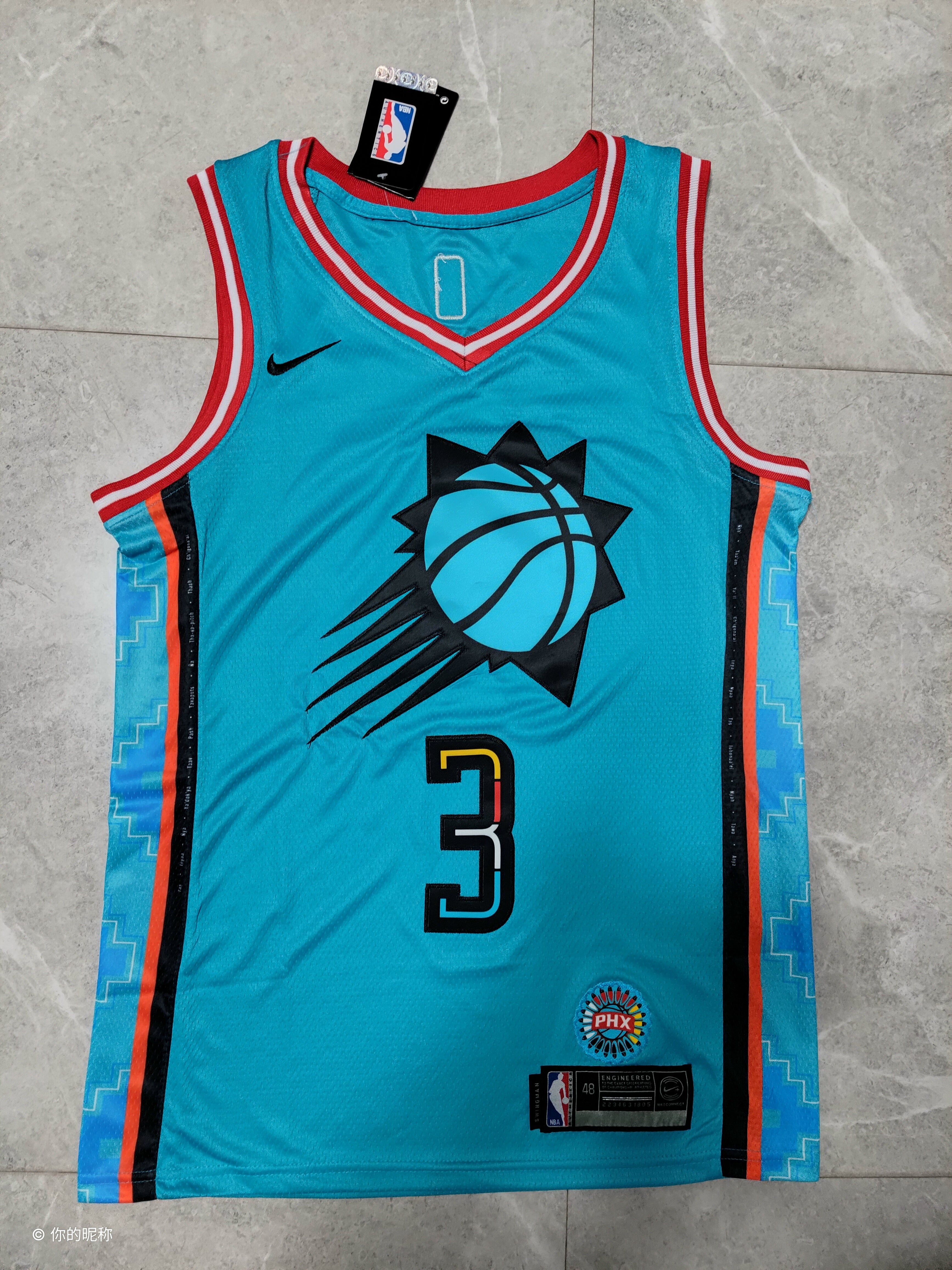 22-23 NBA Phoenix Suns #3 Chris Paul City Edition Turquoise Jersey