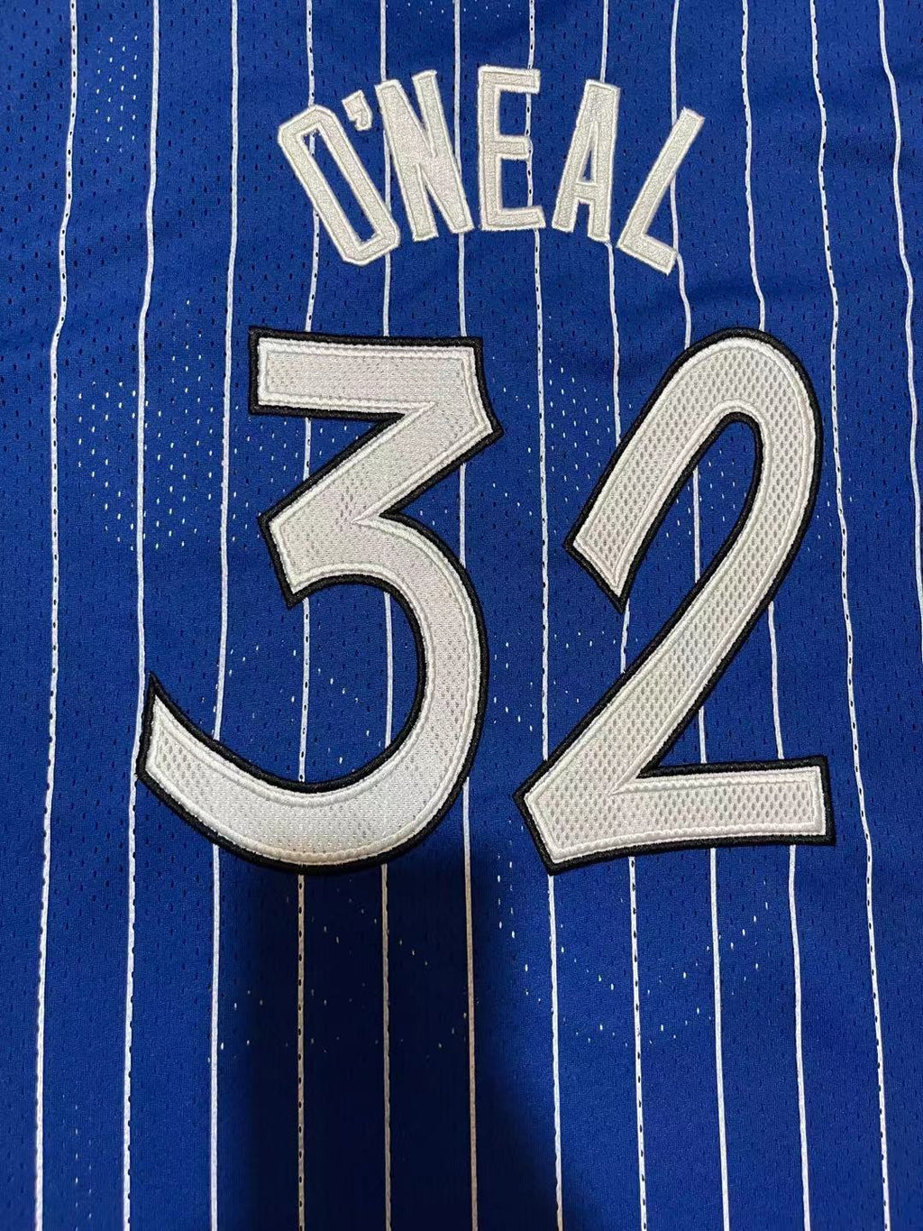 Magic #32 Shaquille O'Neal Blue Vintage Embroidered Jersey