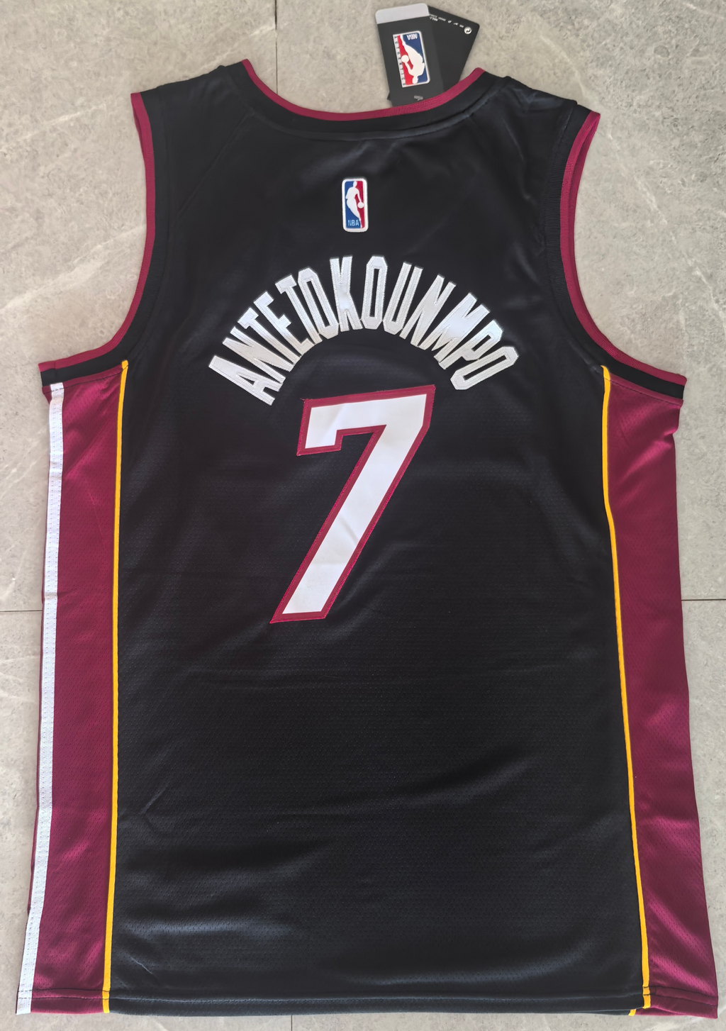 NBA Miami Heat #7 Giannis Antetokounmpo Black Jersey