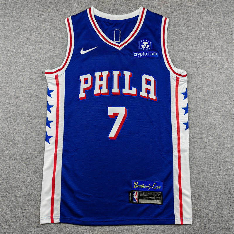 76ers #7 Blue Icon Edition Jersey