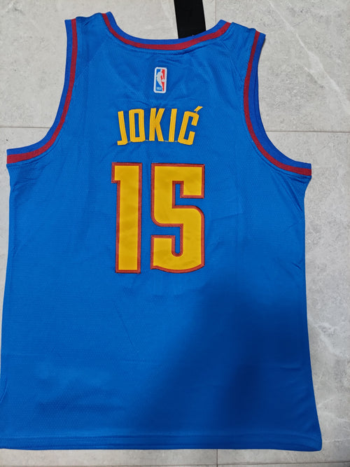 22-23 NBA Denver Nuggets #15 Nikola Jokic Retro Blue Jersey