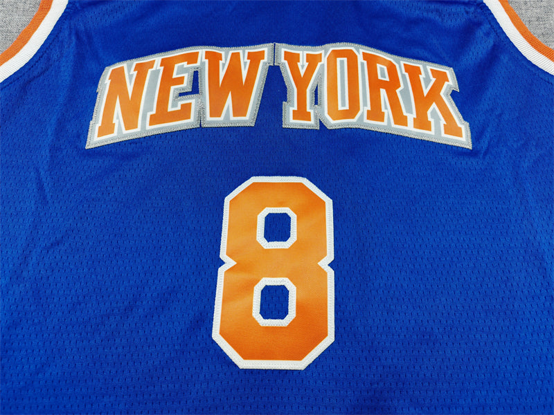 Knicks #8 Icon Edition Blue Jersey