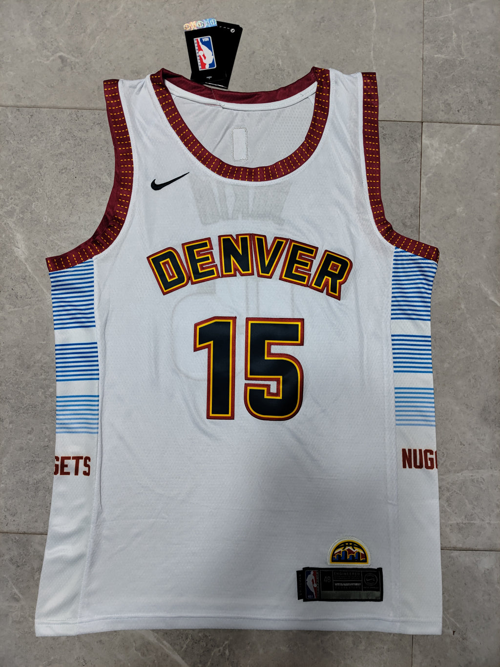 22-23 NBA Denver Nuggets #15 Nikola Jokic White City Edition Jersey