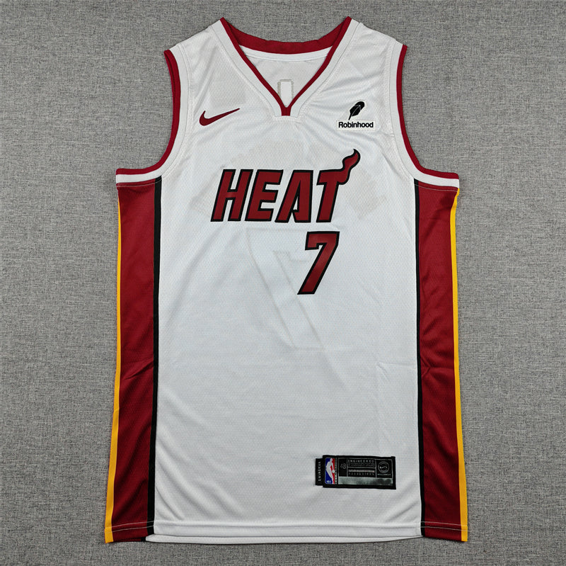 Heat #7 Association Edition White Jersey