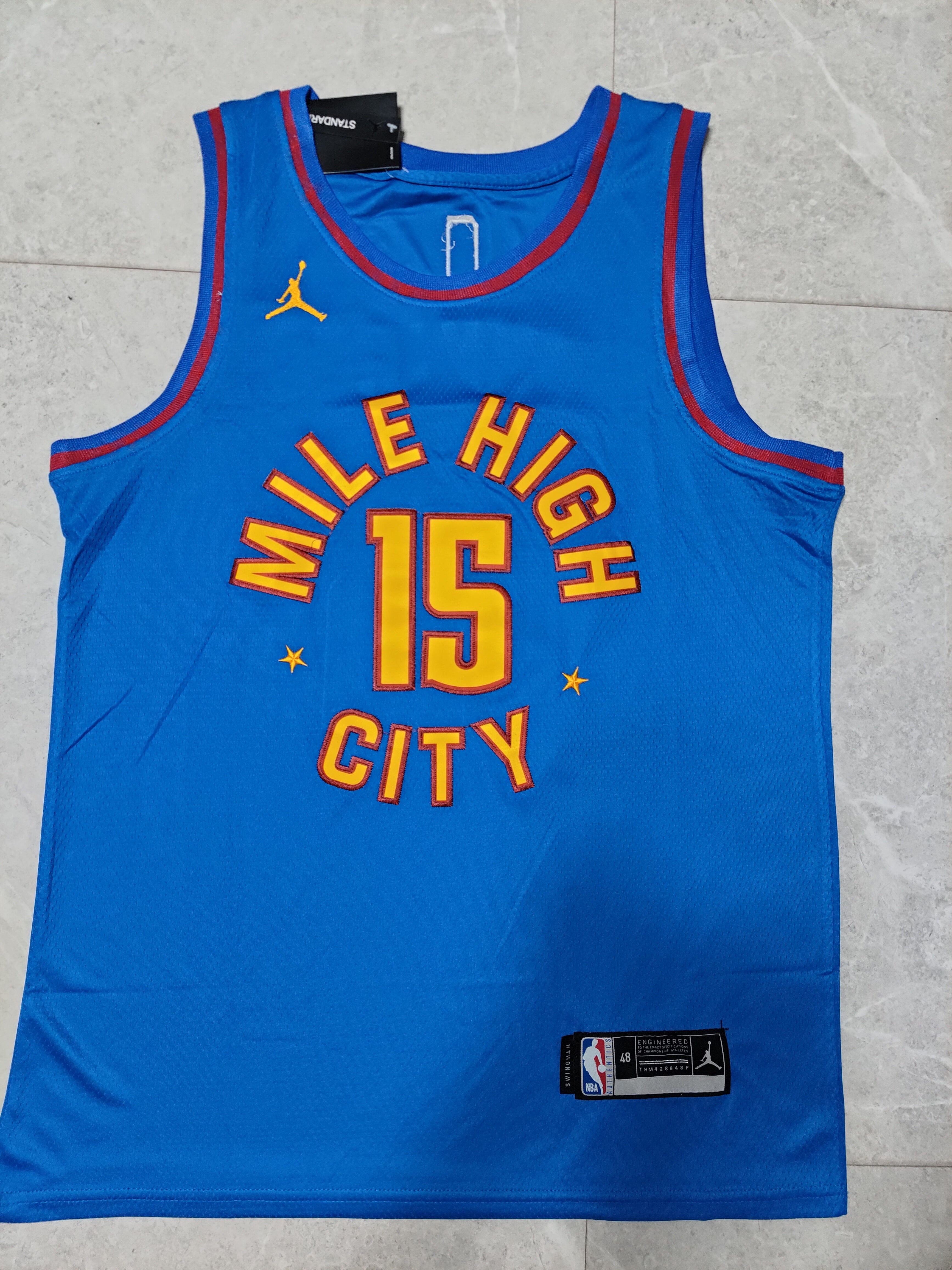 22-23 NBA Denver Nuggets #15 Nikola Jokic Retro Blue Jersey