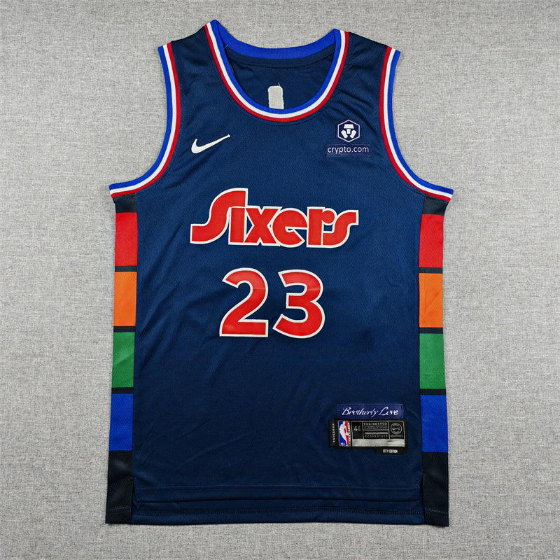 76ers #23 City Edition Navy Jersey 2022