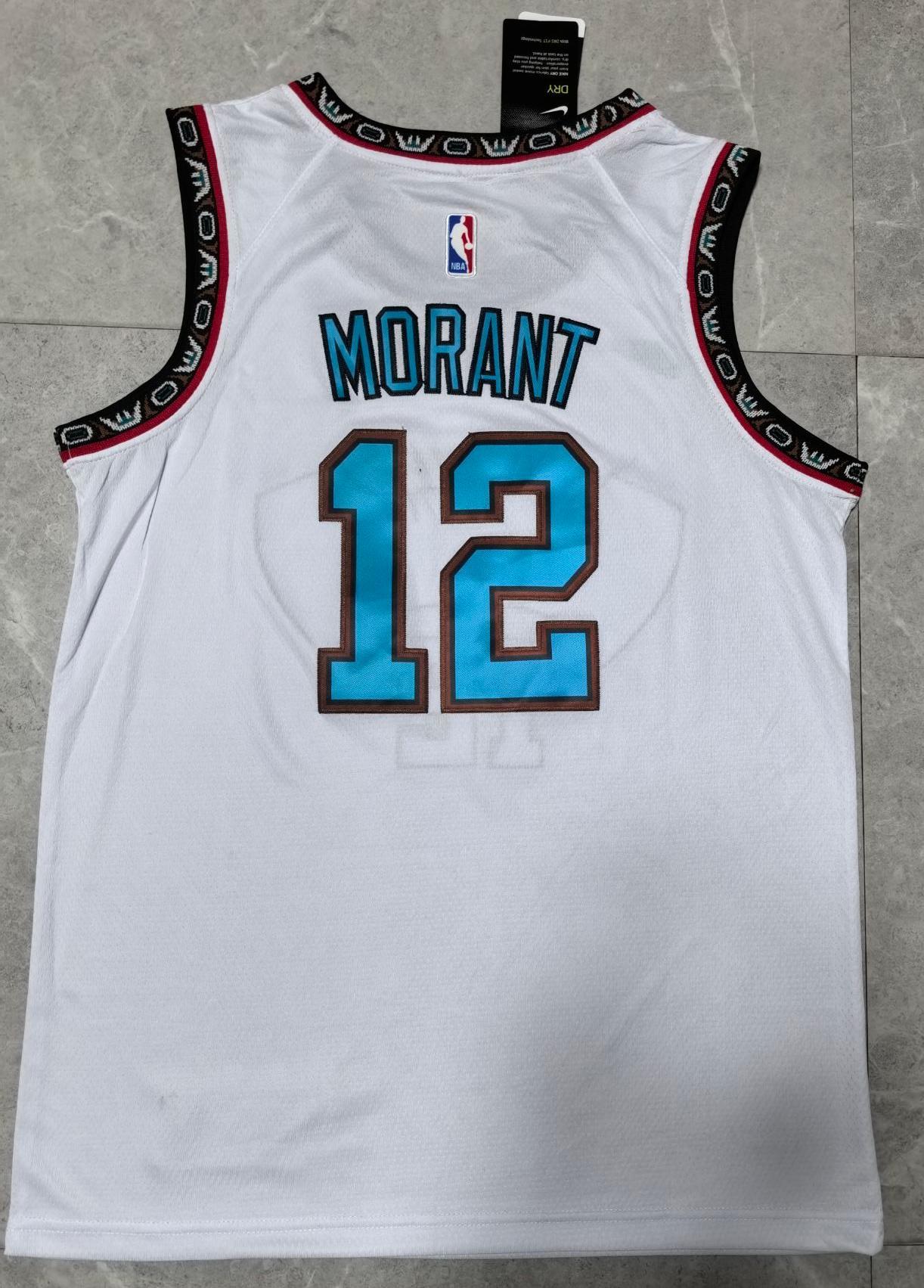 24-25 NBA Memphis Grizzlies #12 Ja Morant City Edition Retro White Jersey