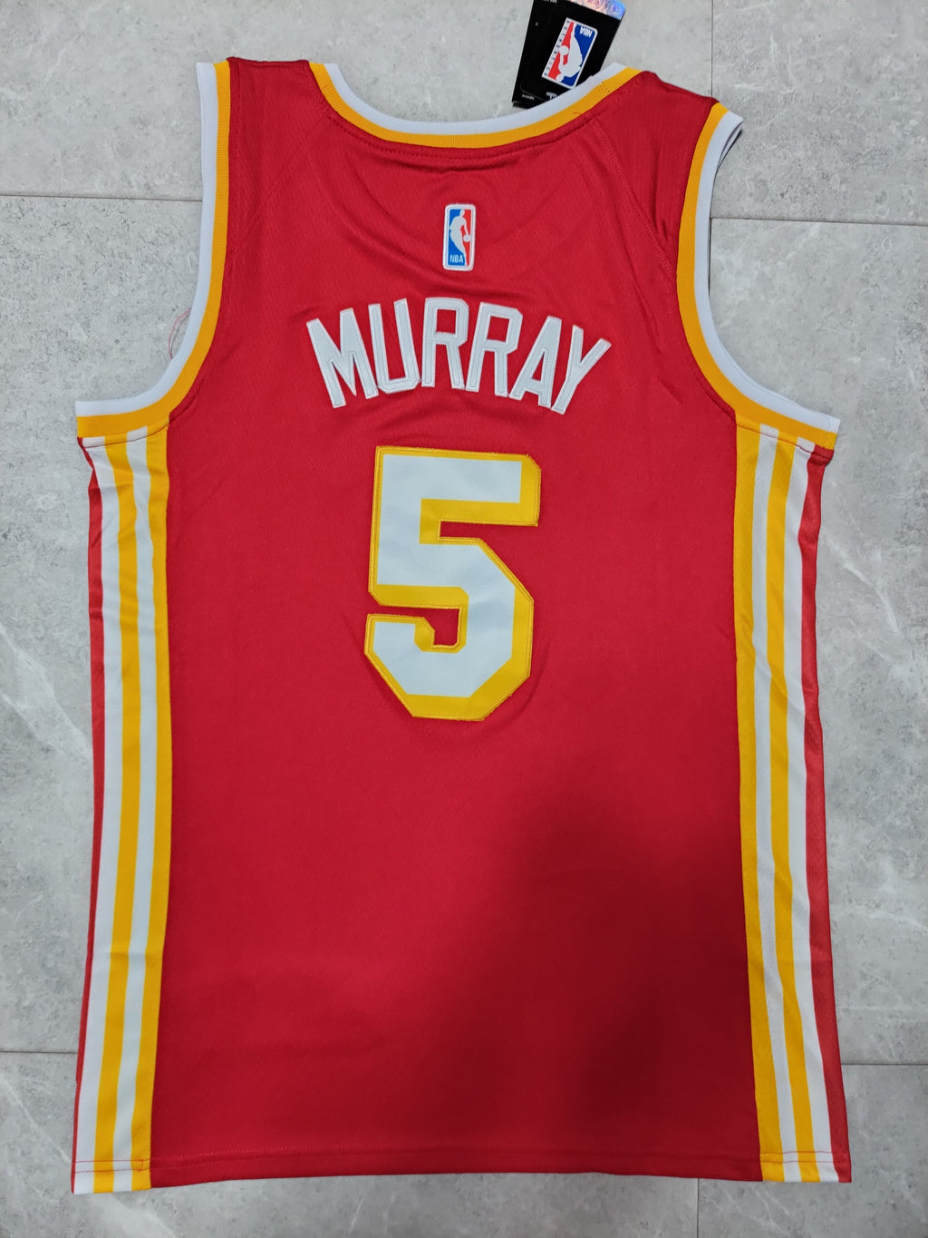 22-23 NBA Atlanta Hawks #5 Dejounte Murray Red Jersey