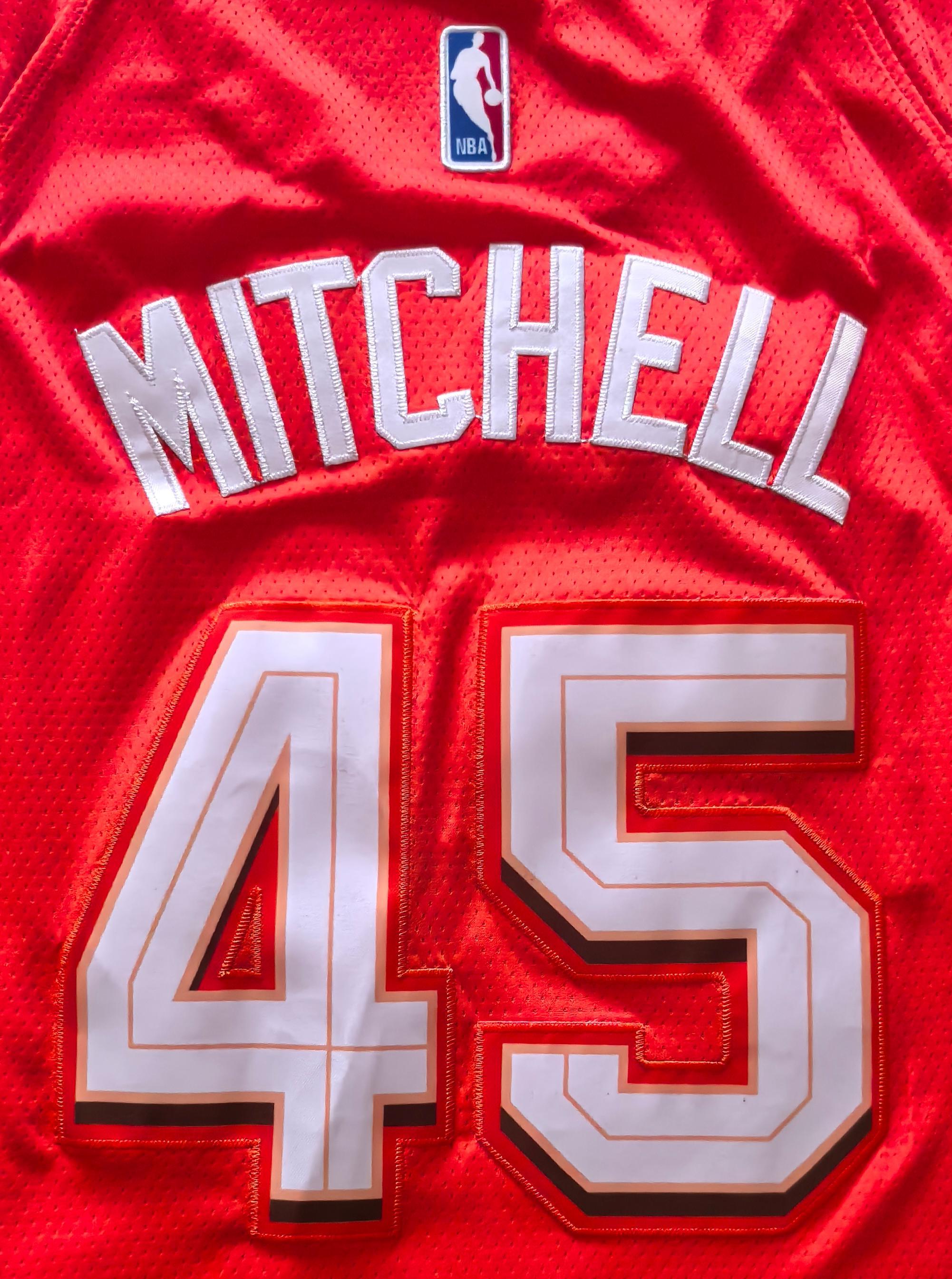 NBA Cleveland Cavaliers #45 Donovan Mitchell City Edition Orange Jersey