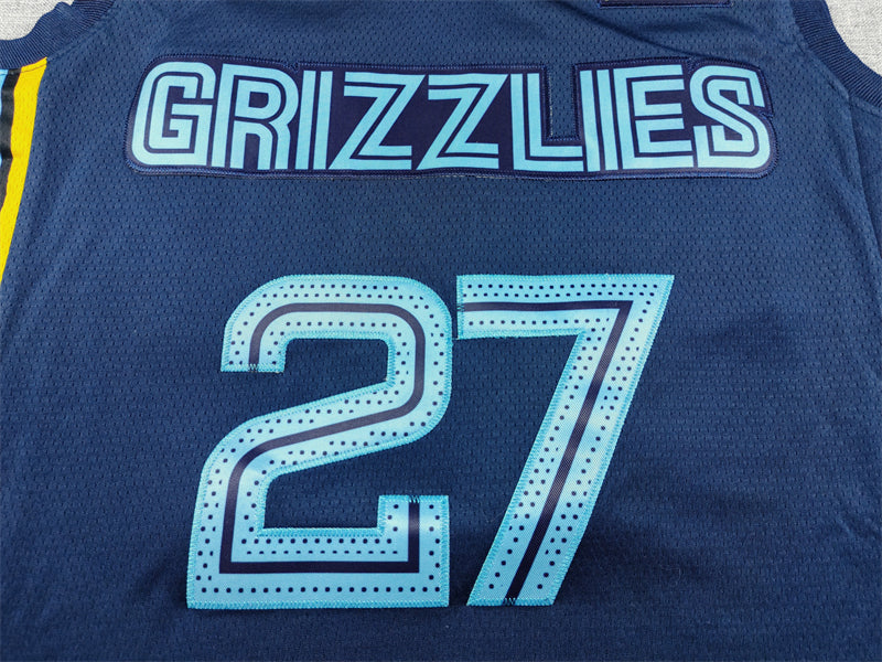 Grizzlies #27 Jaren Jackson Jr. Icon Edition Navy Jersey