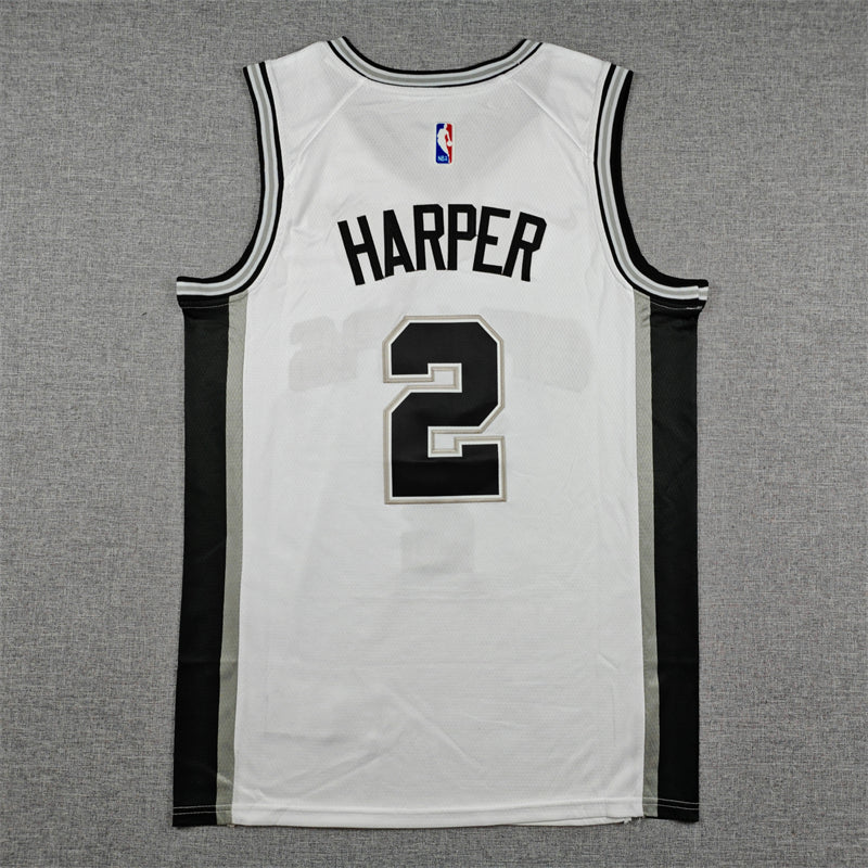 Spurs #2 Association Edition White Jersey