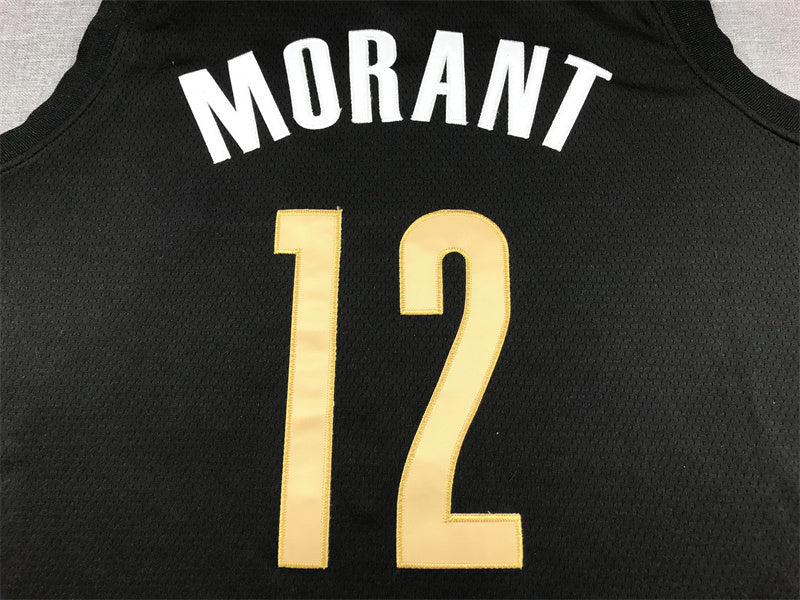 24-25 NBA Memphis Grizzlies #12 Ja Morant City Edition Black Jersey
