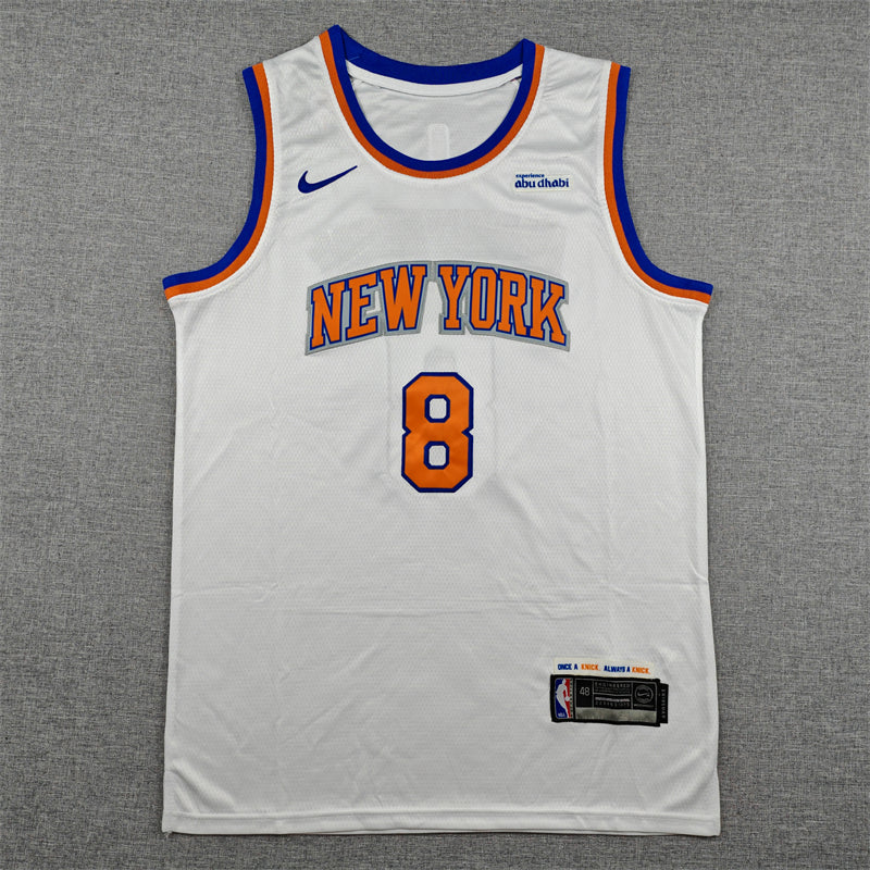 Knicks #8 Association Edition White Jersey