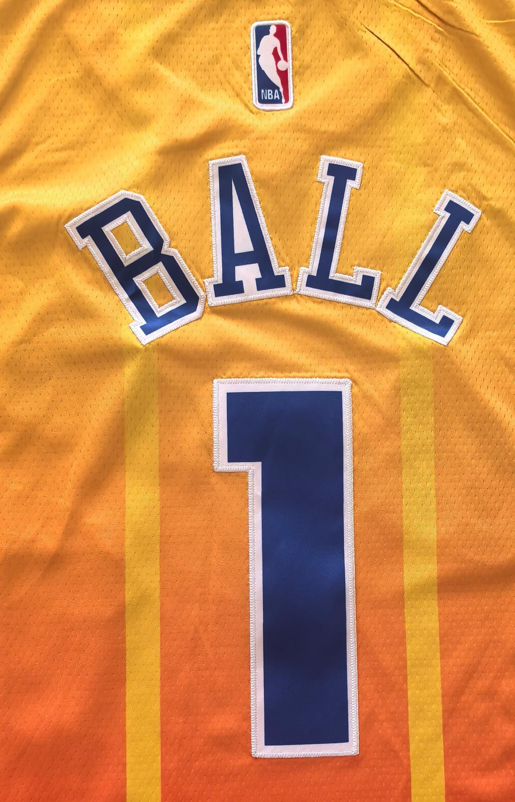NBA Charlotte Hornets #1 LaMelo Ball City Edition Gradient Yellow Jersey