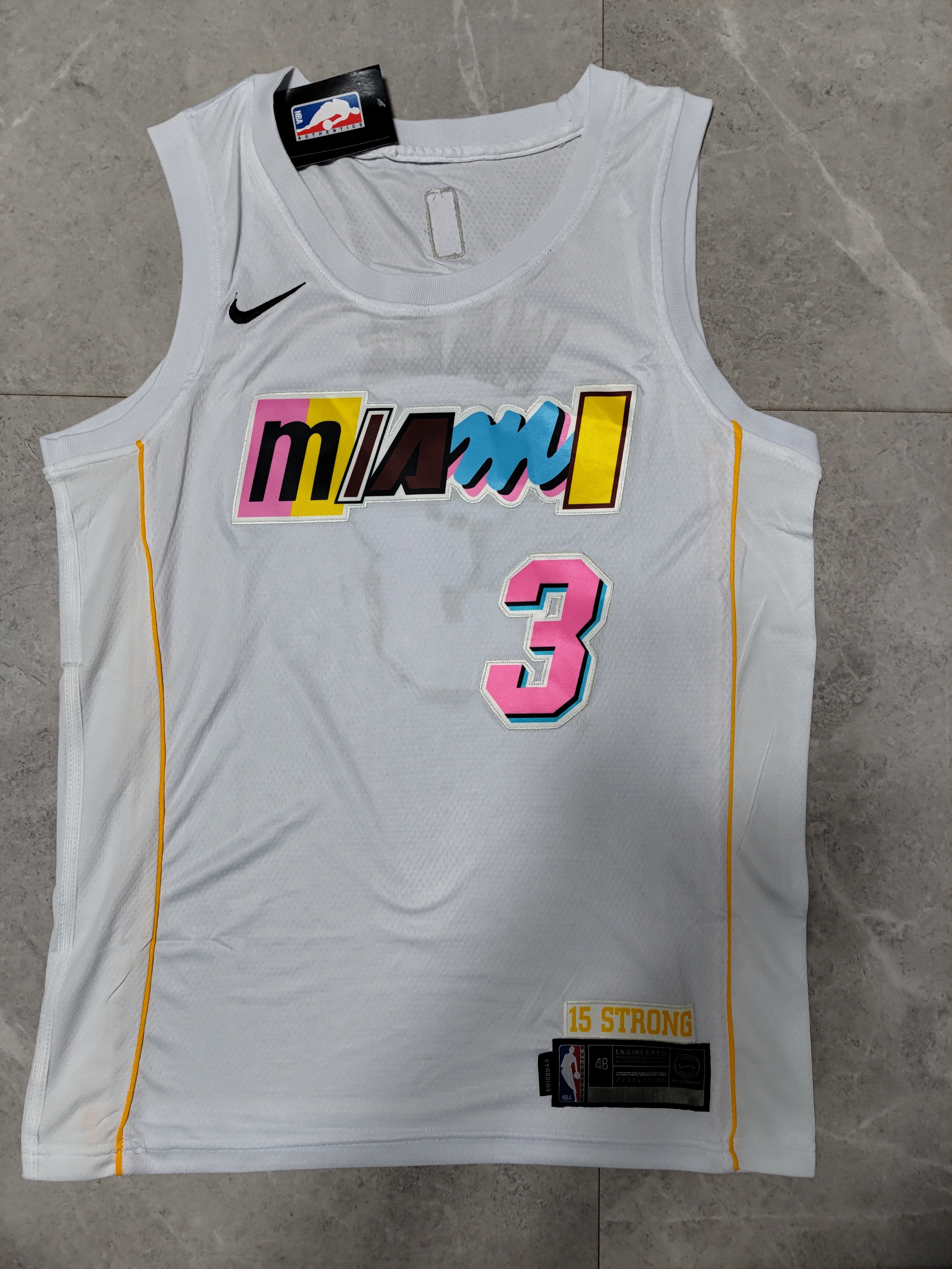Miami Heat #3 Dwyane Wade City Edition White Swingman Jersey