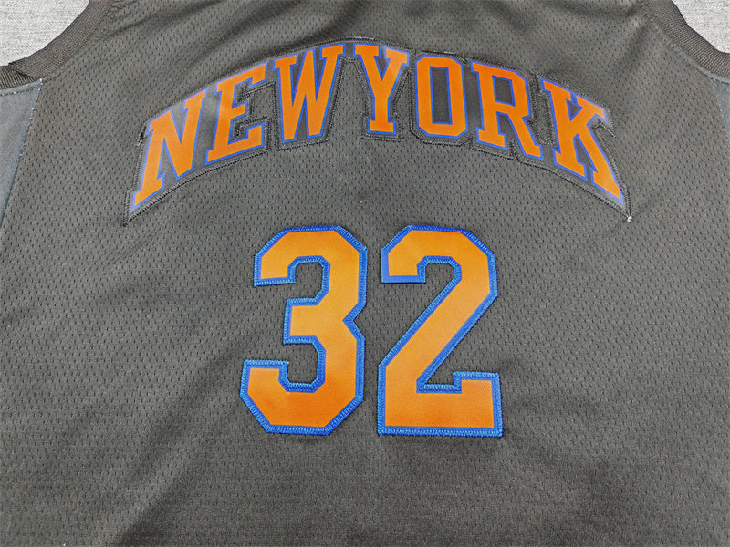 New York Knicks Association Edition Black Hardwood Jersey